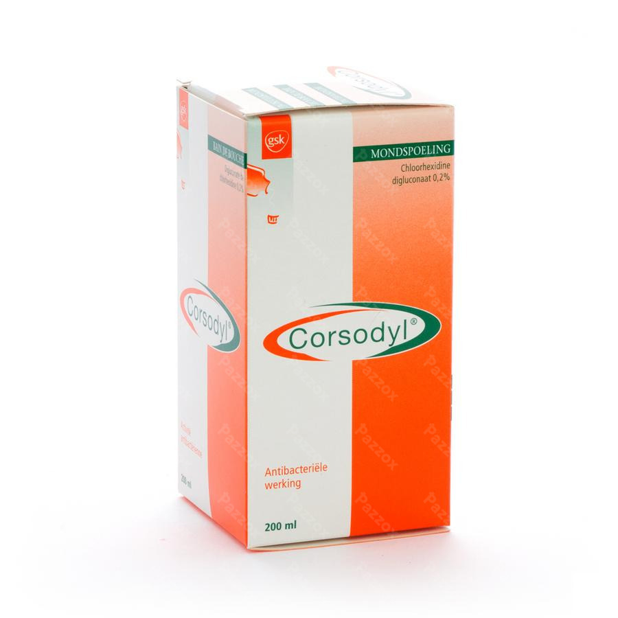 Brullen Dicteren reactie Corsodyl 2mg/ml Opl Mondwater 200ml kopen - Pazzox, online apotheek