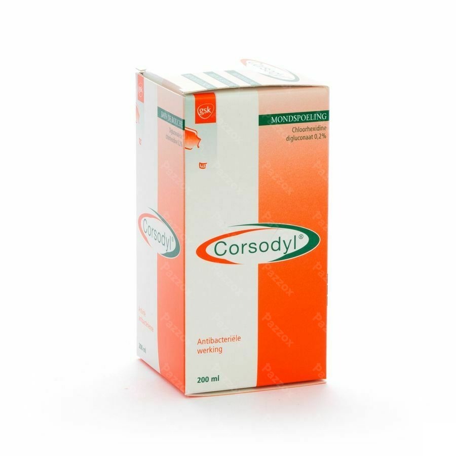 Corsodyl 2mg/ml Opl Mondwater 200ml