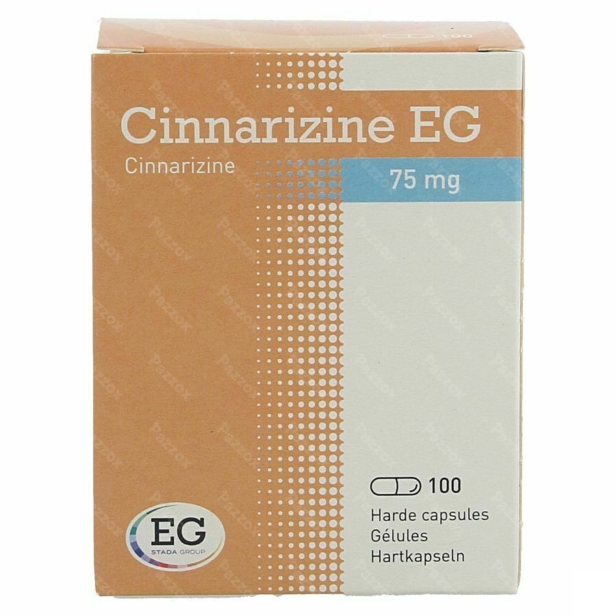 Cinnarizine EG 75mg 100 Capsules