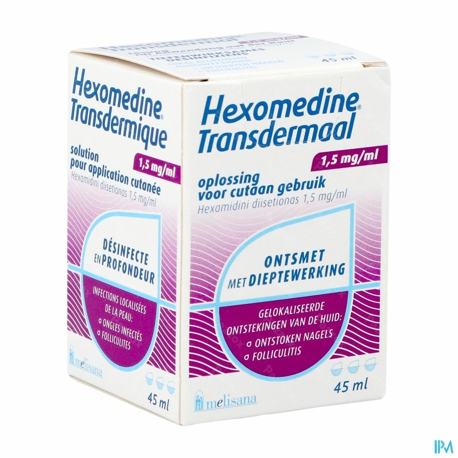 Hexomedine Transdermaal 1,5mg/ml 45ml