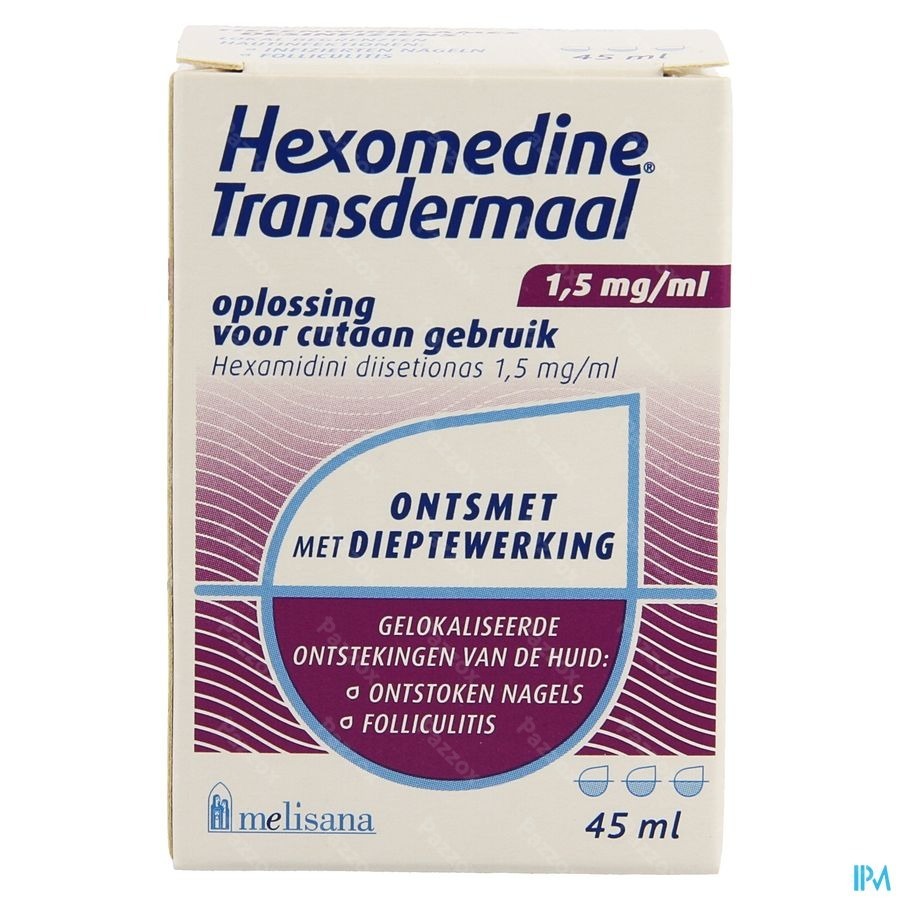 Hexomedine Transdermaal 1,5mg/ml 45ml