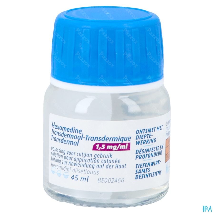 Hexomedine Transdermaal 1,5mg/ml 45ml