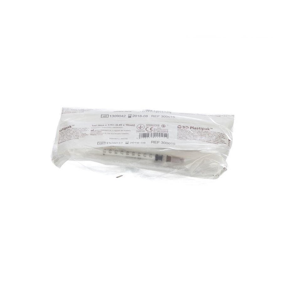 Bd Plastipak Spuit+nld Tuberculine 1ml+26g 3/8 10