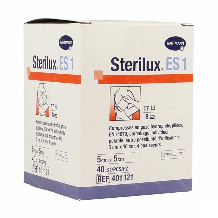 Sterilux Es1 Kp Ster 8pl 5x5cm 40 2050161