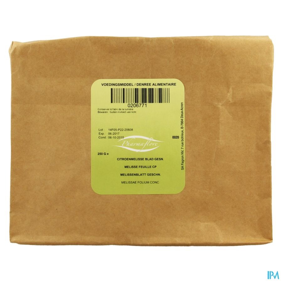 Citroenmelisse Blad Gesneden 250g Fag