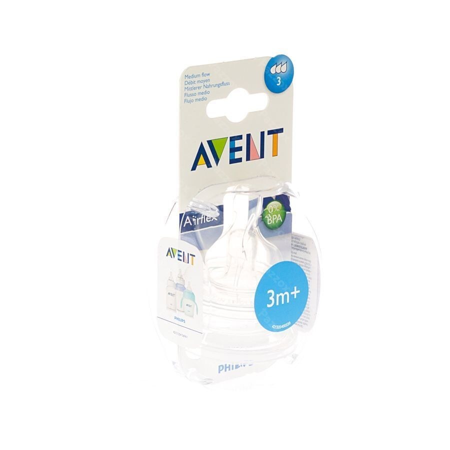 Philips Avent Zuigspeen Classic Medium 3gaten  Scf633/27 2stuks