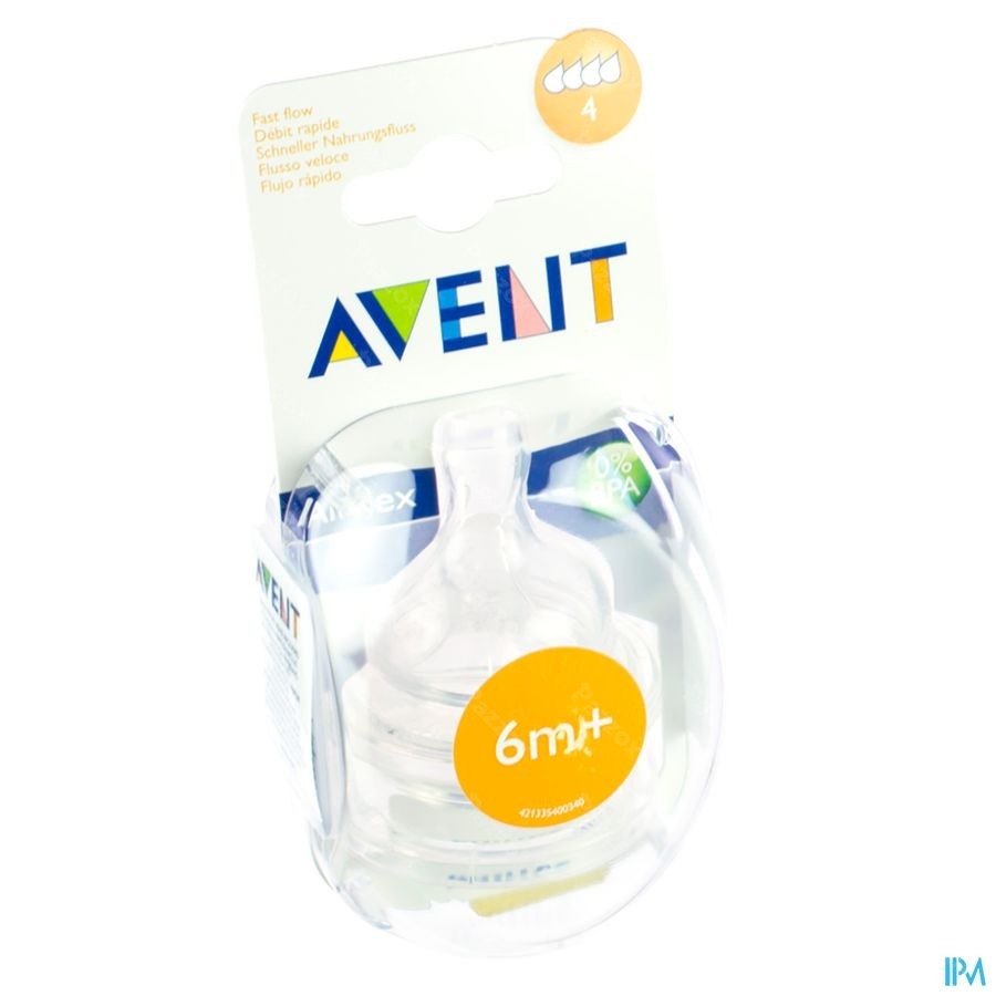 Philips Avent Zuigspeen Fast 4gaten 2 SCF634/27