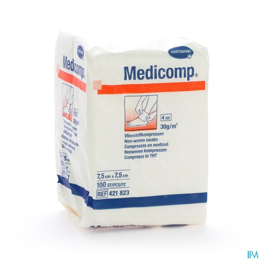 Medicomp 7,5x7,5cm 4l. Nst. 100 P/s