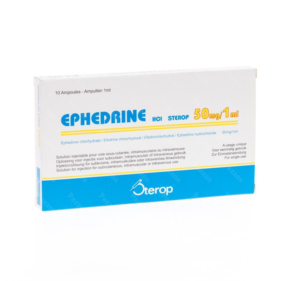Sterop Efedrine Hcl 50mg 1ml 10 Amp