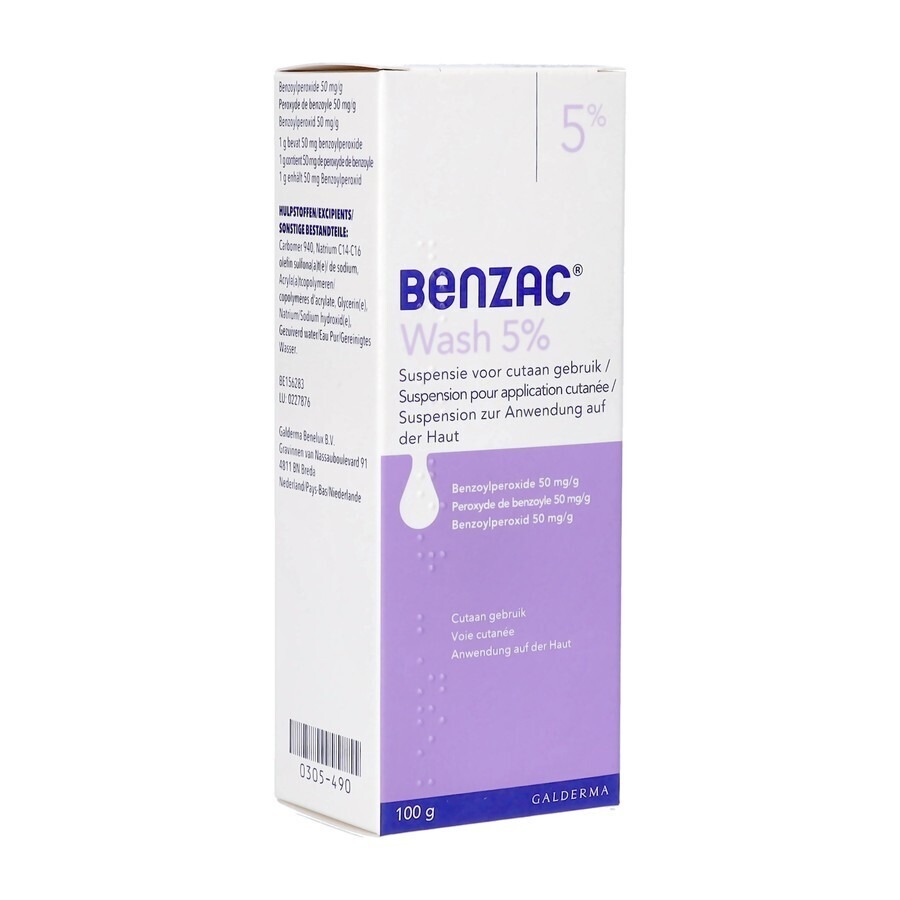 Benzac Wash 5% Benzoylperoxide 100g