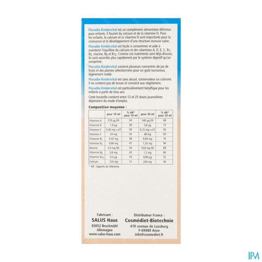 Salus Floradix Kindervital Elexir 250ml