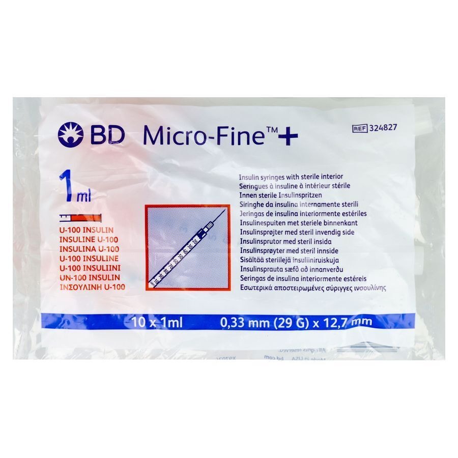 Bd Medical Microfine Insuline Spuit U-100 10x1ml