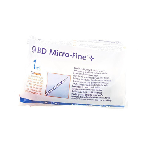 BD Microfine Insuline Spuit 1,0ml 29g 12,7mm100 324827