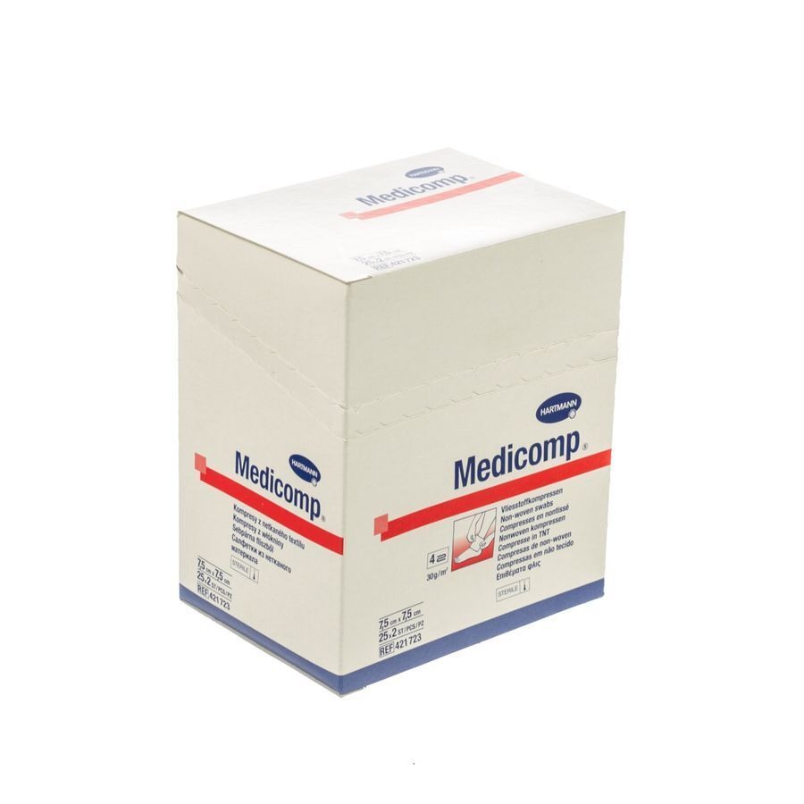 Medicomp 7,5x7,5cm 4l.st. 25x2 P/s