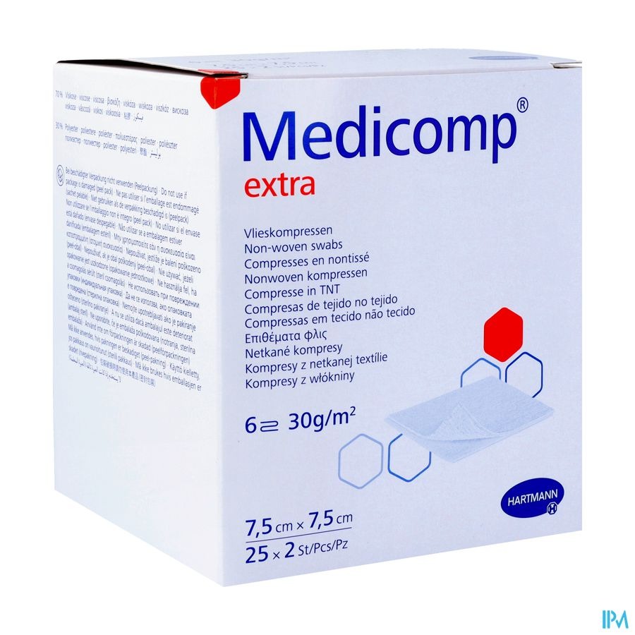 Medicomp 7,5x7,5cm 6l. St. 25x2 P/s