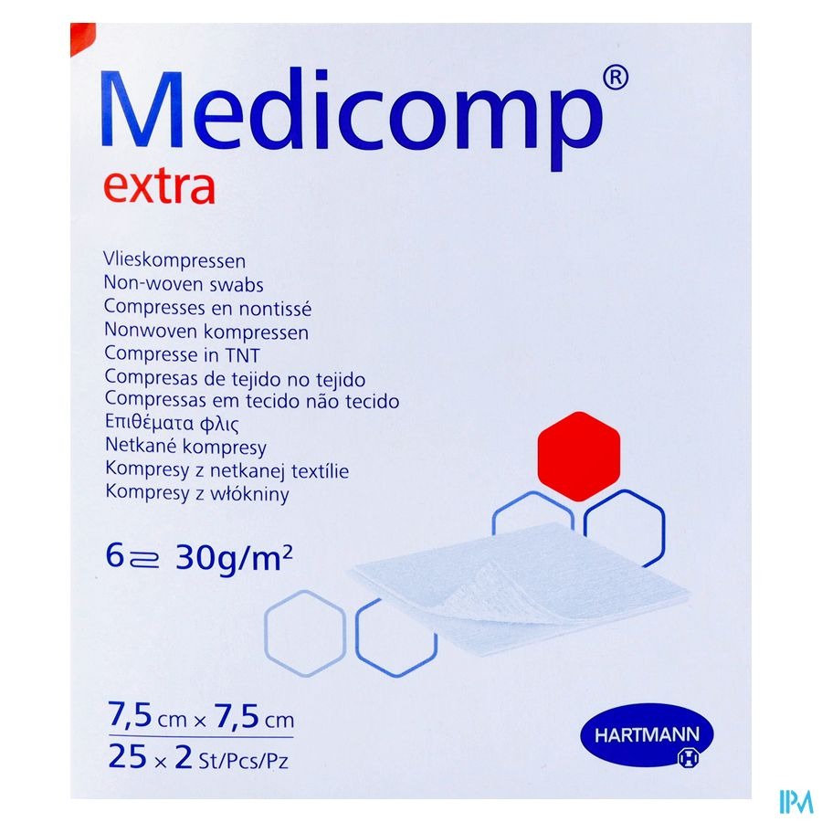 Medicomp 7,5x7,5cm 6l. St. 25x2 P/s