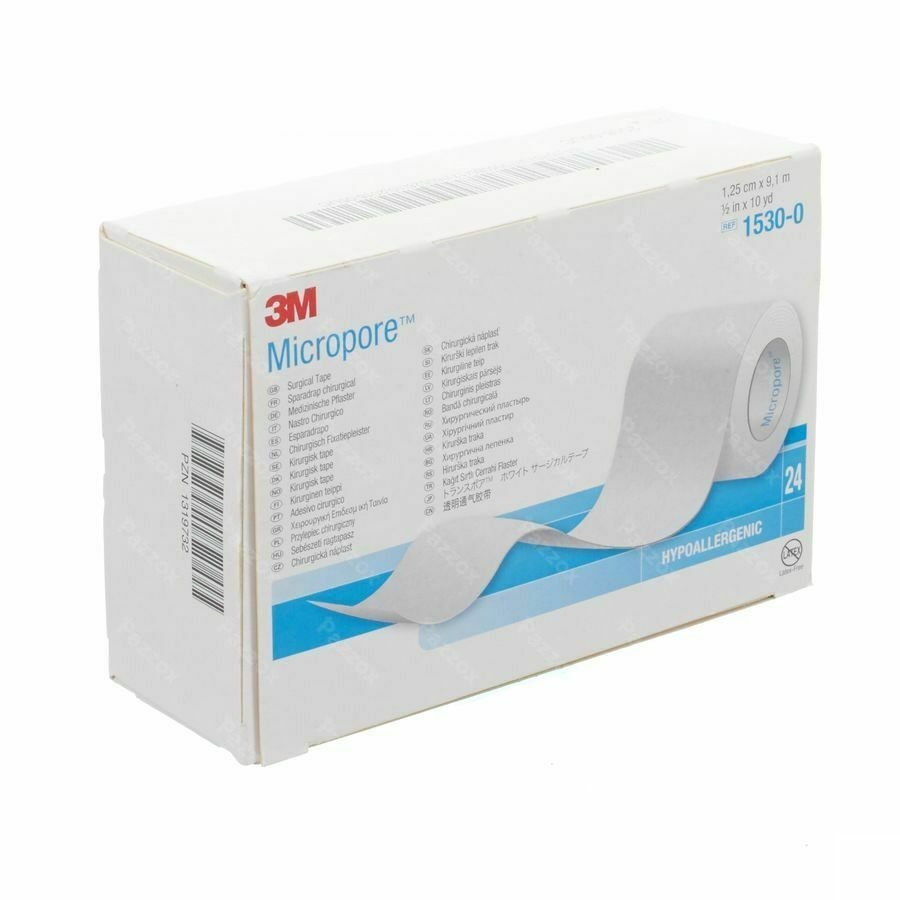 Micropore 3m Hechtpleister 12mmx9,14m Rol 24 1530