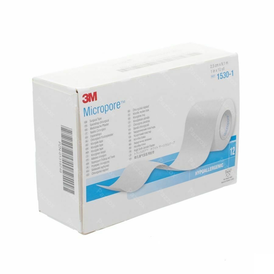Micropore 3m Hechtpleister 25mmx9,14m Rol 12 1530