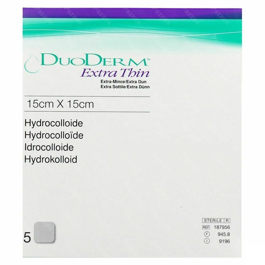 Duoderm Extra Dun Verb Hydro 15cmx15cm 5 H7956