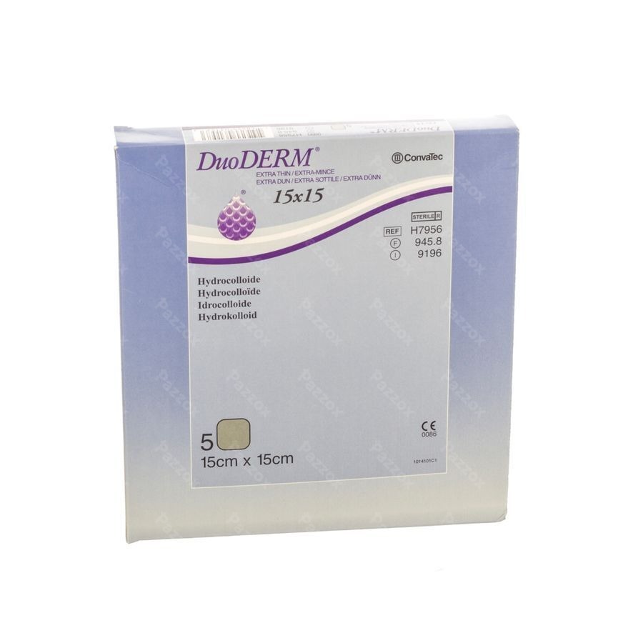 Duoderm Extra Dun Verb Hydro 15cmx15cm 5 H7956
