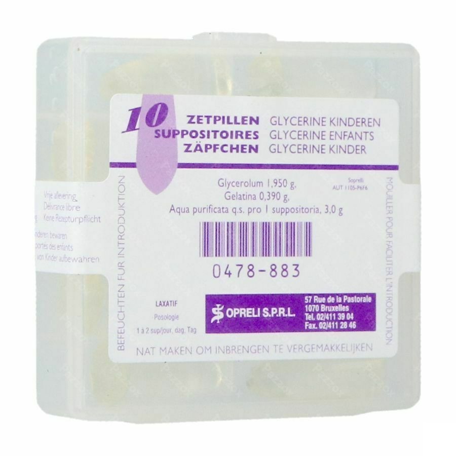Glycerine Sopreli Supp Inf 10
