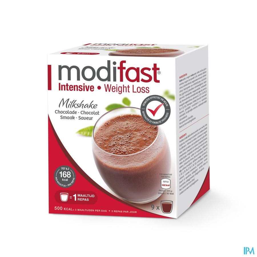 Modifast Intensive Milkshake Chocola Zakje 9