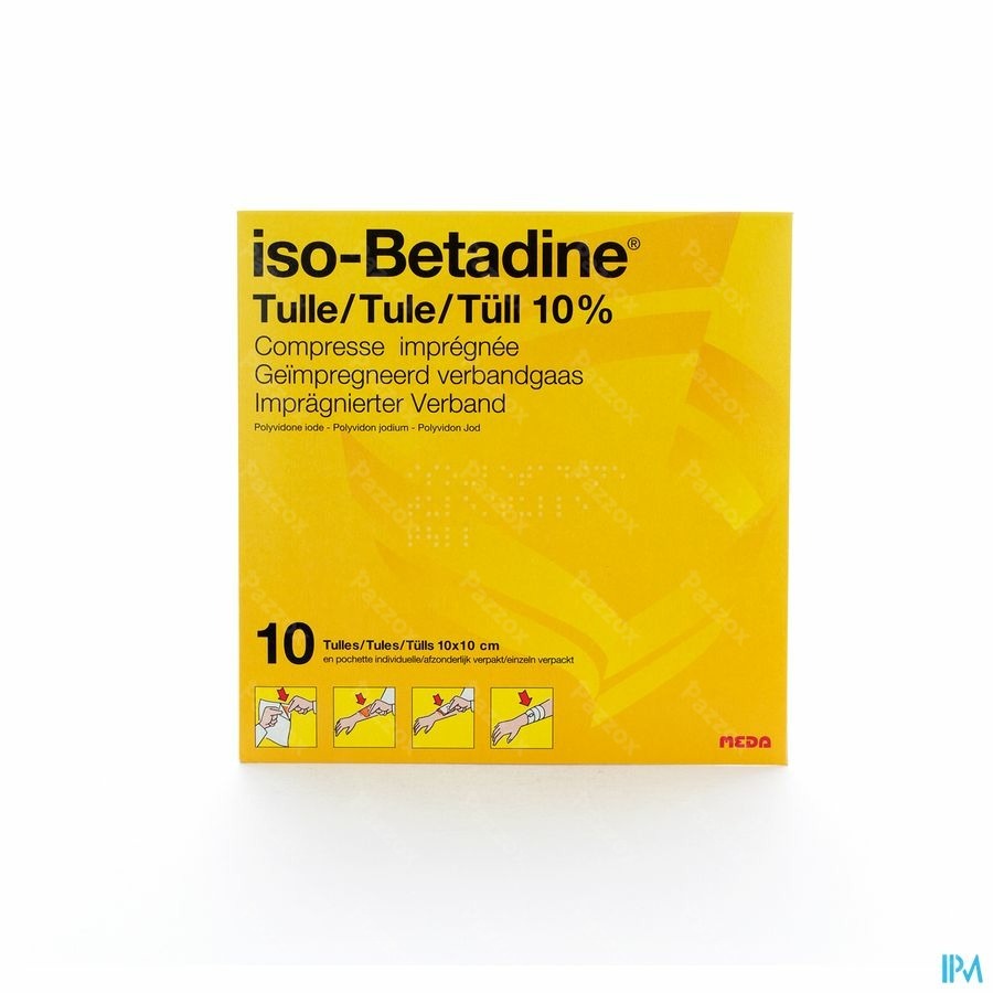 Iso-Betadine 10% 10 Tulles 10 x 10 cm