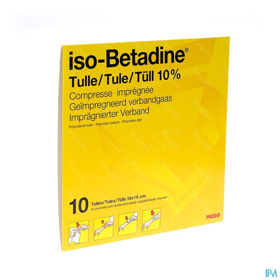 Iso-Betadine 10% 10 Tulles 10 x 10 cm