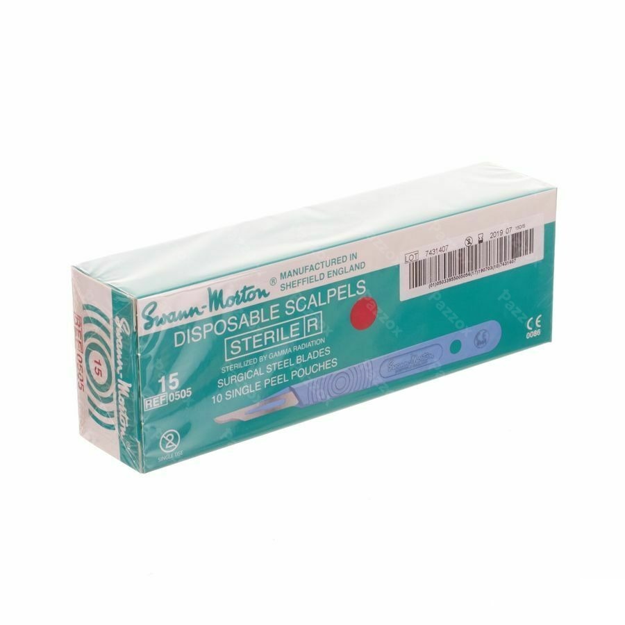 Scalpel S.m Disposable Steriel Nr15 10