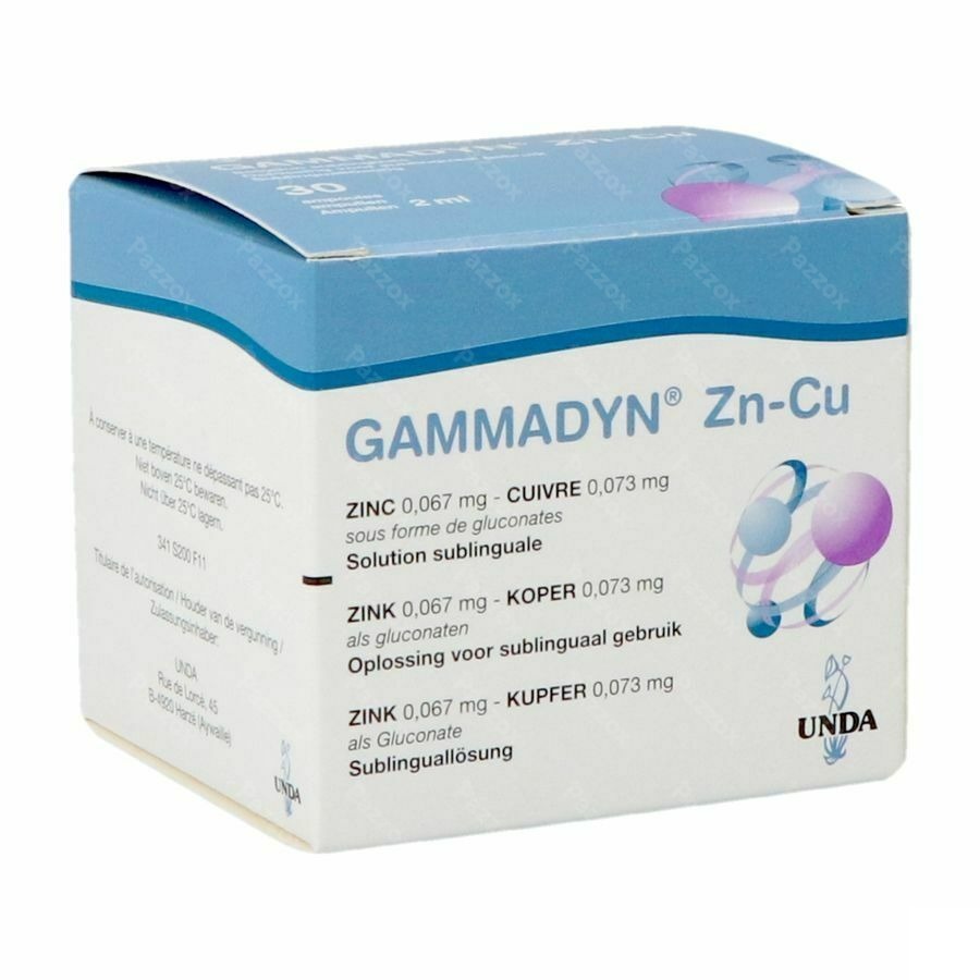 Gammadyn Amp 30 X 2ml Zn-cu Unda
