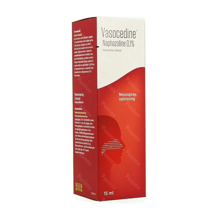 Vasocedine Naphazoline 0,1% Neusspray 15ml