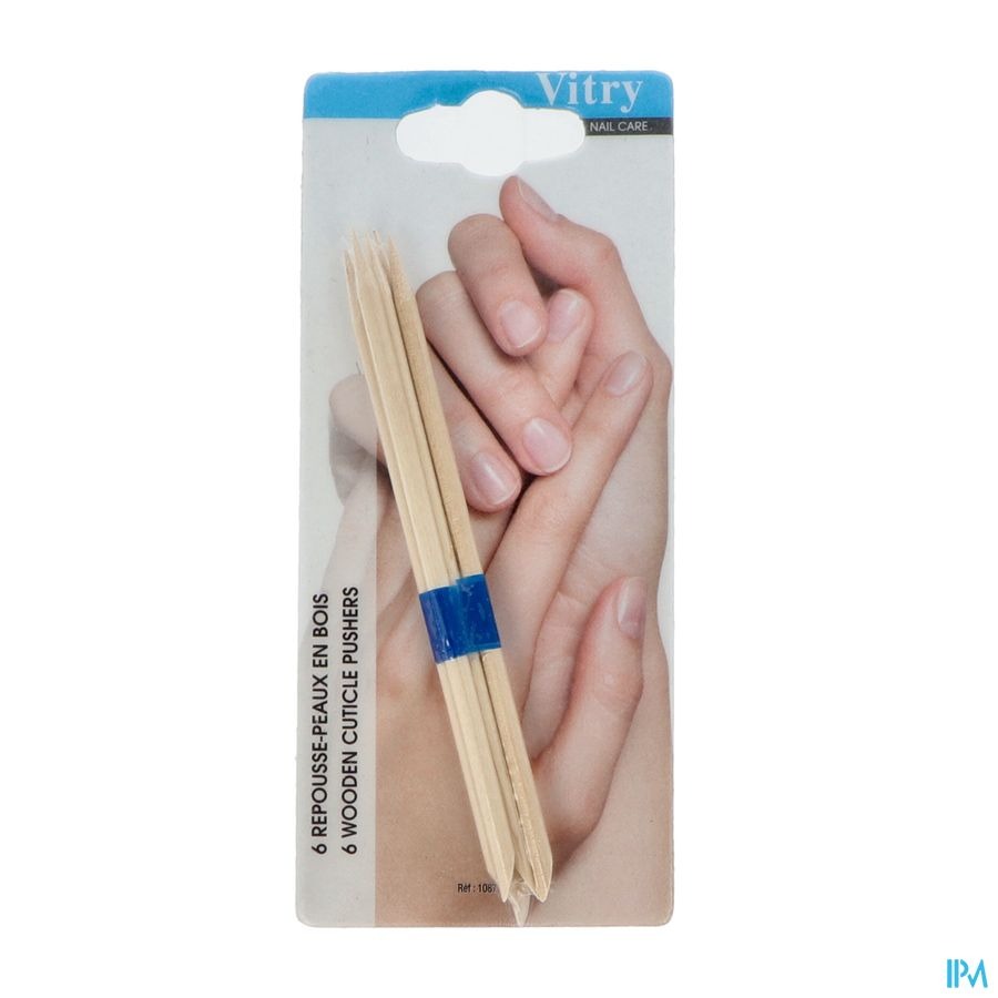 Velletjes - Nagelriemduwer Hout 5 Stuks