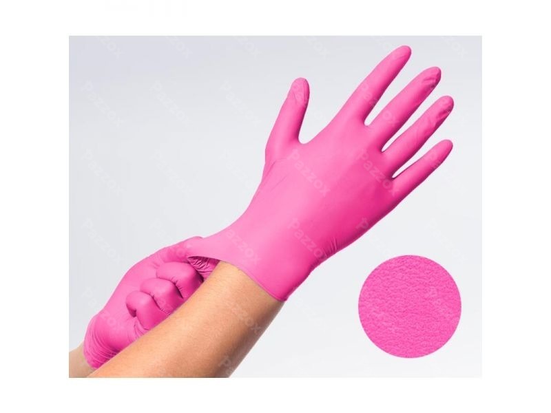 Handschoenen Large Nitril Ongepoederd Roze 100 Stuks
