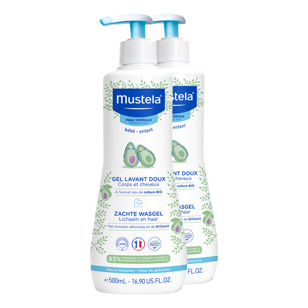 Mustela Zachte Wasgel 500ml 1+1 Gratis