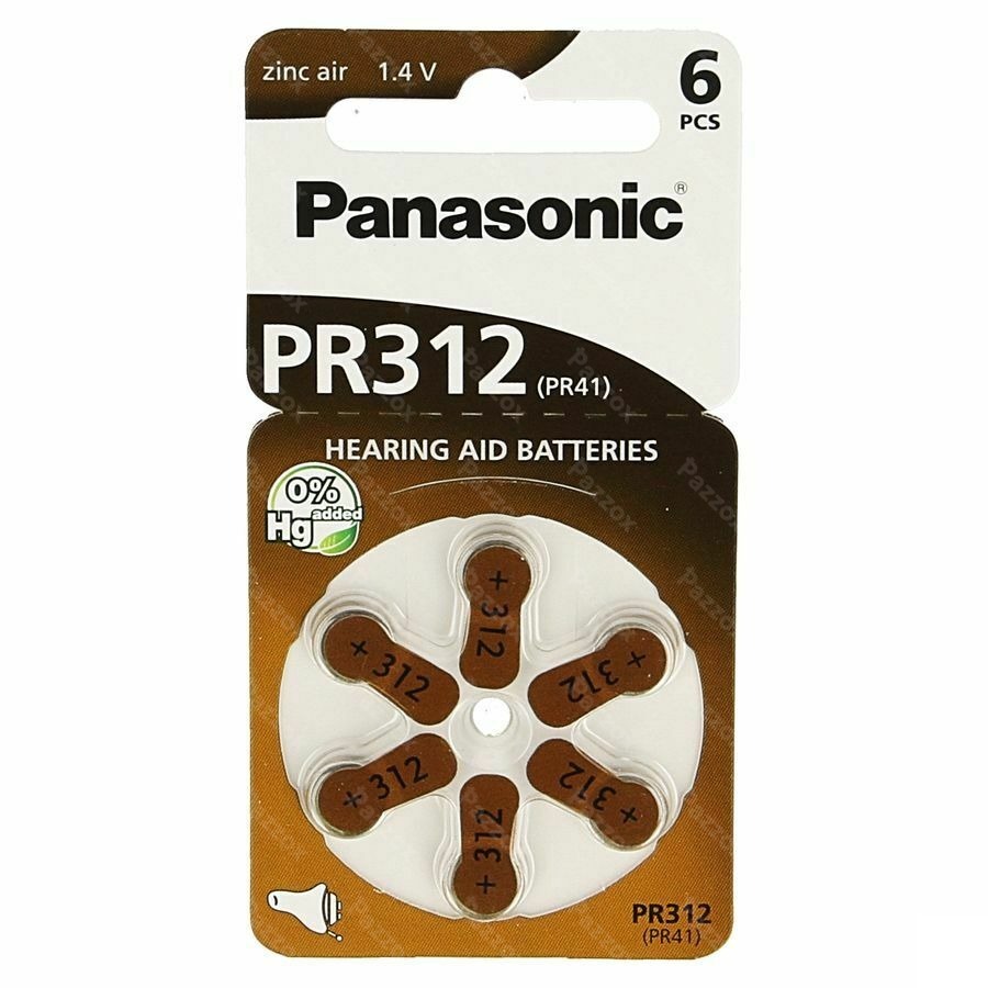 Panasonic Batterij Oorapparaat Pr 312h 6