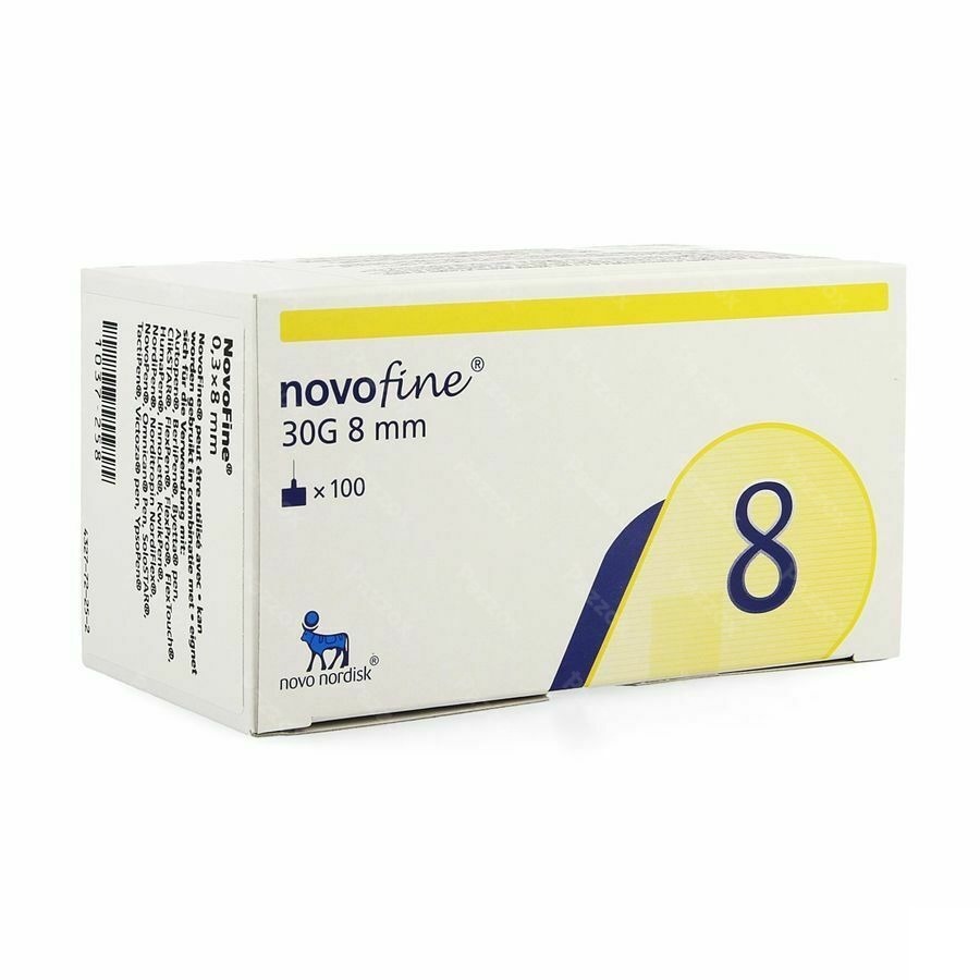 Novofine Ster Naald 8mm/30g 100 St
