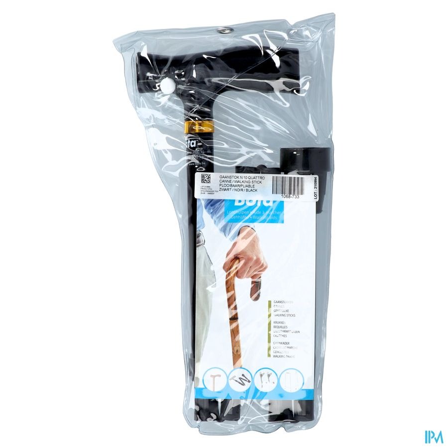 Bota Gaanstok N10 Quattro Plooibaar Zwart