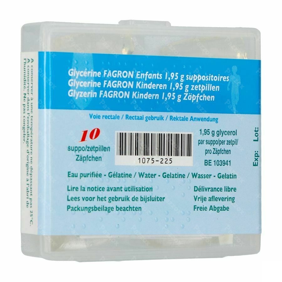 Fagron Glycerine 10 Kinder Suppo's 
