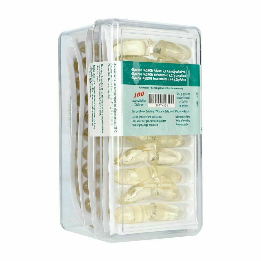 Glycerine Suppo Volw 100 Fag
