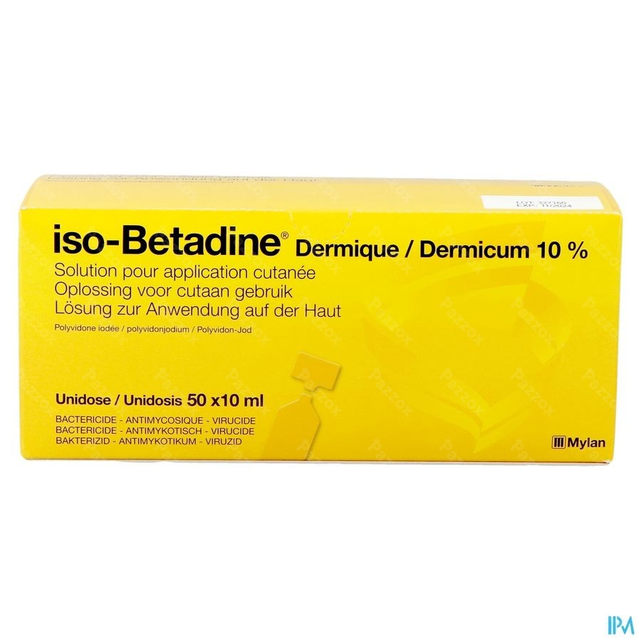 Iso Betadine Derm Unidose 50x10 ml