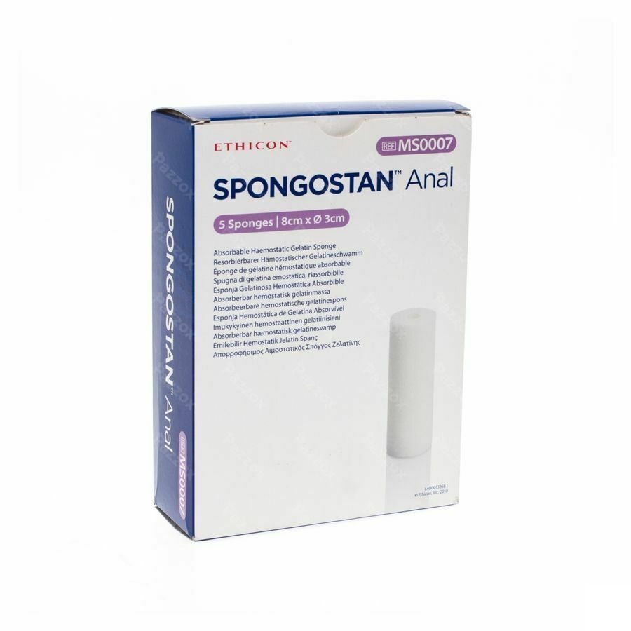 Spongostan Anaal Diam 80x30mm 5 Ms0007