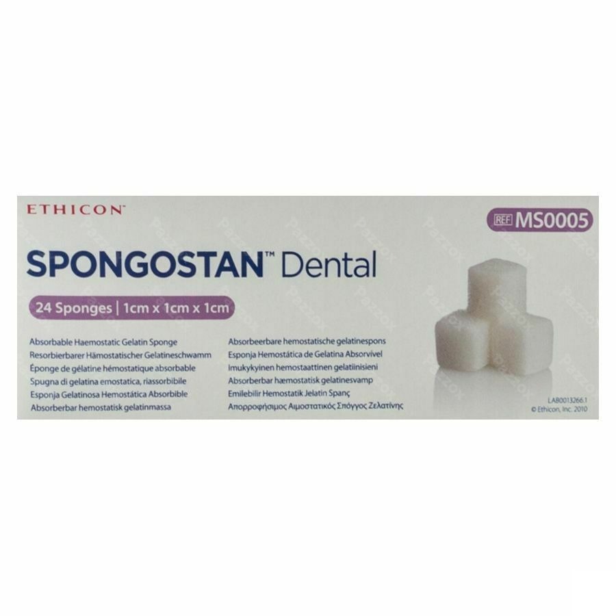 Spongostan Dentaal 10x10x10mm 24 Ms0005