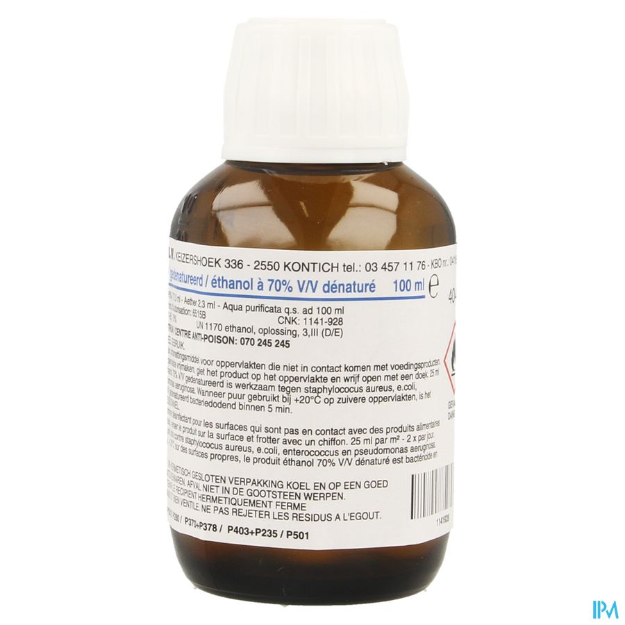 Ethanol 70% V/v Gedenatureerd 100ml Magis afbeelding