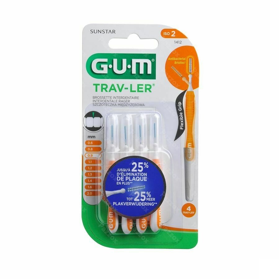 Gum Proxabrush Travel Cyl. Ufine 4 1412