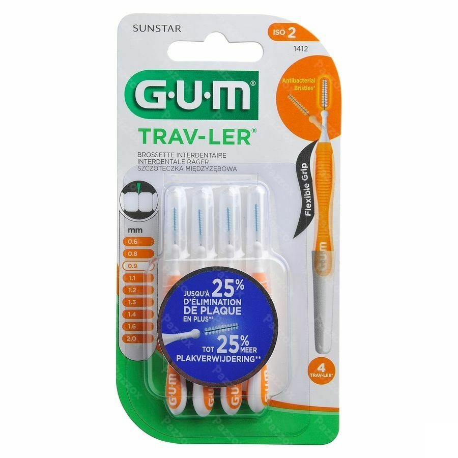 Gum Proxabrush Travel Cyl. Ufine 4 1412