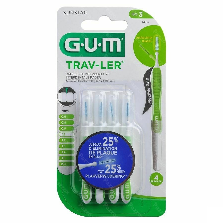Gum Proxabrush Travel Tap Ufine 4 1414