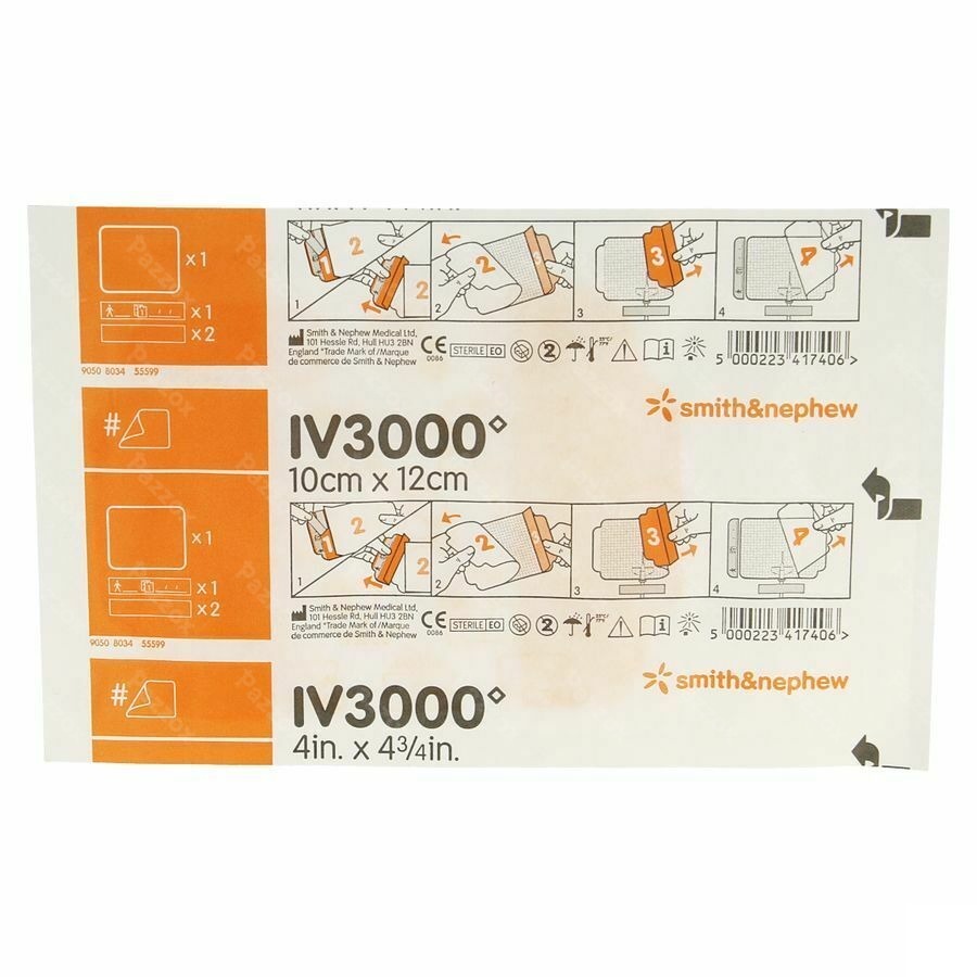 Opsite Iv3000 Hand 10x12cm 4008