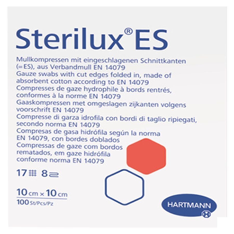 Sterilux Es 5x5cm 8l.nst. 100 P/s