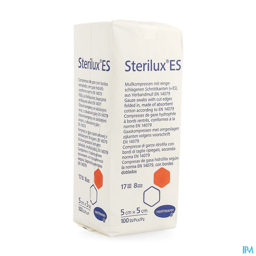 Sterilux Es 5x5cm 8l.nst. 100 P/s