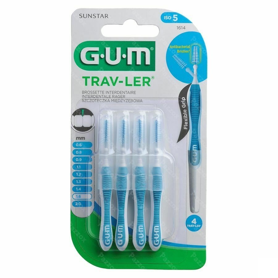 Gum Proxabrush Travel Fine Tap 4 1614